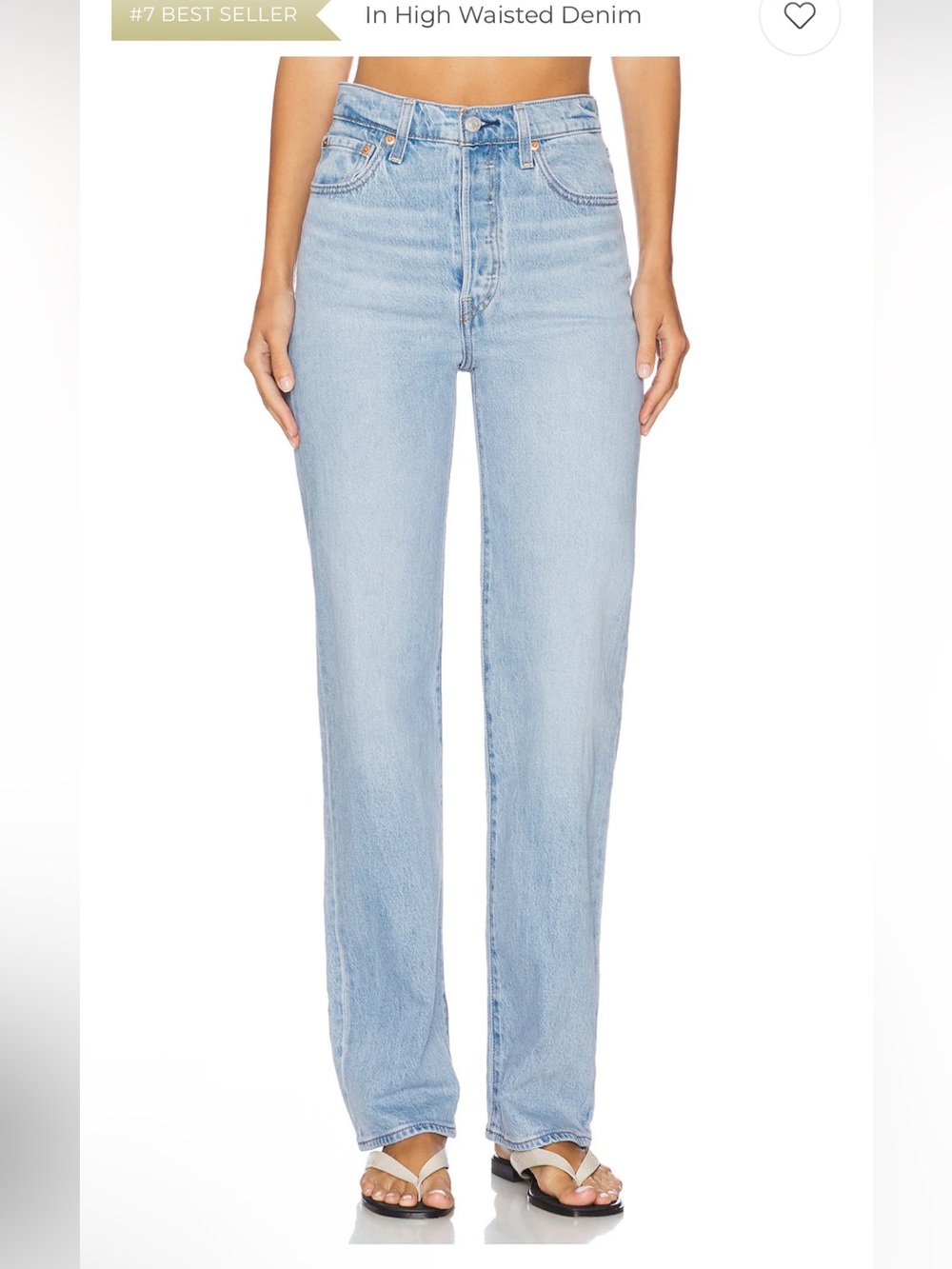 Levi's Ribcage Straight Leg Jeans Waist 24, Length 33